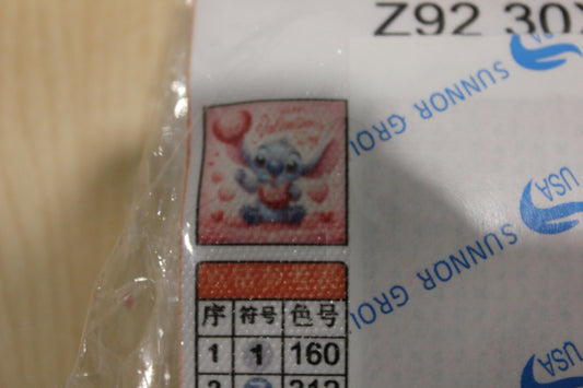 Diamond painting Stitch St Valentin